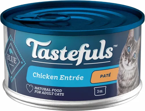 Vista 24 de Blue Buffalo Tastefuls Natural Pate - Comida húmeda natural para gatos, ternera, latas de 5.5 onzas (24 unidades) La carne de res real es lo
