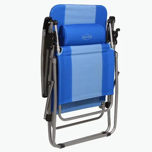 Vista 7 de Kamp-Rite Silla de césped de playa reclinable plegable para exteriores con Azul