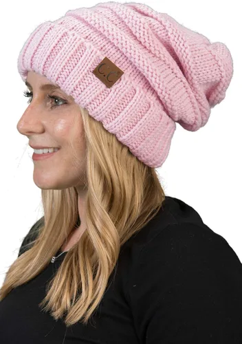 Vista 145 de Funky Junque Gorro de moda de punto trenzado de talla extragrande, grueso, abrigado, suave y holgado
