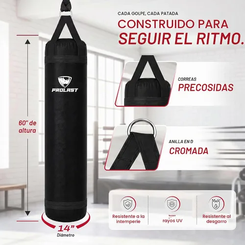 Vista 4 de Heavy Punching Kicking Bag for Adults, Boxing, MMA, Martial Arts, Muay Thai, Strength Training Equipment, 5ft, 100 lbs, Classic Logo