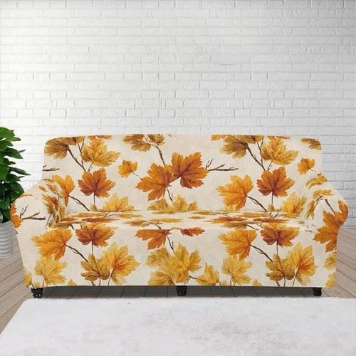 Vista 103 de Horeset Fundas elásticas para sofá con diseño de flores otoñales, lavables para sofá de 2 cojines, funda protectora para mascotas y perros