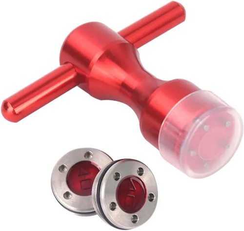 Vista 10 de HISTAR 2 pesas rojas personalizadas de golf + llave roja para putters Titleist Scotty Cameron