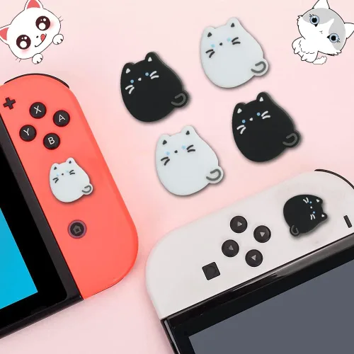 Vista 7 de PERFECTSIGHT Switch Joycon - Tapones de silicona para Nintendo SwitchSwitch LiteSwitch OLED, cubierta de botón analógico suave para NS Joycon