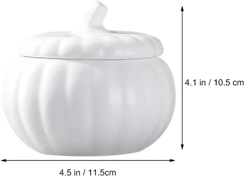 Vista 3 de BESTonZON Cuenco de sopa de cerámica con tapa de 4.13 pulgadas cubierto para estofado, plato de porcelana para postres de calabaza y guisos, vajilla