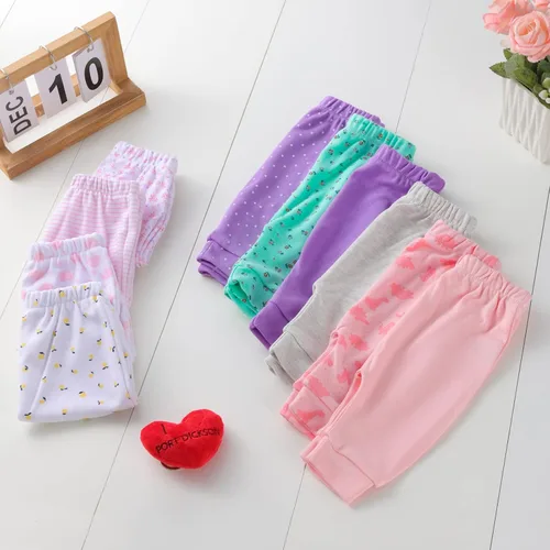 Vista 8 de Pantalones de bebé suaves y cómodos 100% algodón para bebés niños y niñas con amplio espacio para pañales de 0 a 12 meses