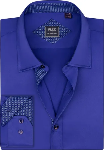 Vista 3 de Alimens & Gentle Camisas de vestir para hombre, de manga larga, sin arrugas, casual, con botones