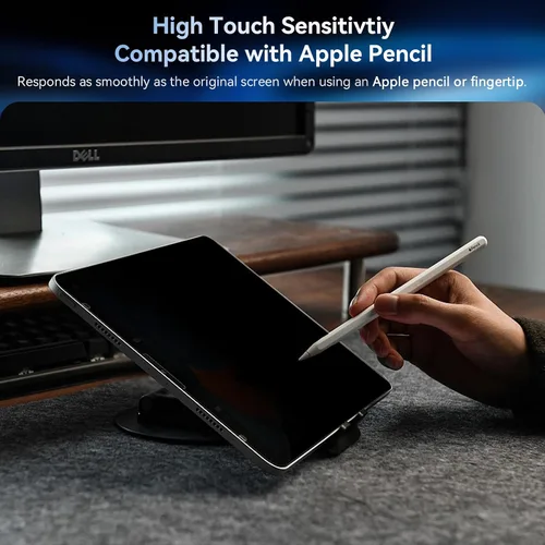 Vista 4 de Protector de pantalla de privacidad compatible con iPad de 10.2 pulgadas (9ª/8ª/7ª generación, 2021/2020/2019), filtro espía de luz azul