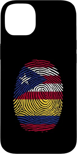Vista 15 de Funda para iPhone 16 Boricua y Colombia con huellas dactilares puertorriqueñas