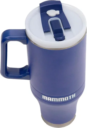 Vista 3 de Mammoth Ascent - Vaso de 40 onzas con asa, color azul oscuro