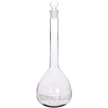 Vista 4 de Cole-Parmer Elements Frasco volumétrico clase A con tapón de vidrio, 10 mL; 2/PK