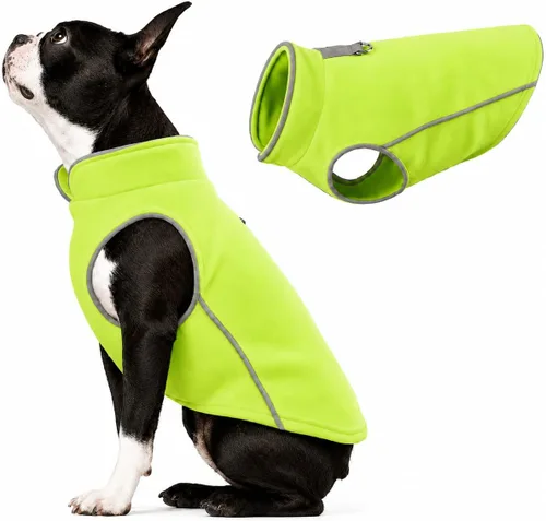 Vista 15 de JACKO & CO - Chaleco de forro polar para perro con anillo de correa - Suéter suave, cálido y ligero para perros pequeños y medianos, cachorros