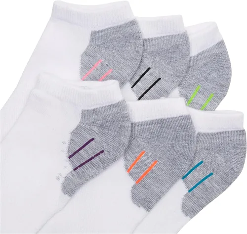 Vista 3 de Hanes Calcetines de mujer con ajuste cómodo invisibles - 6 pares