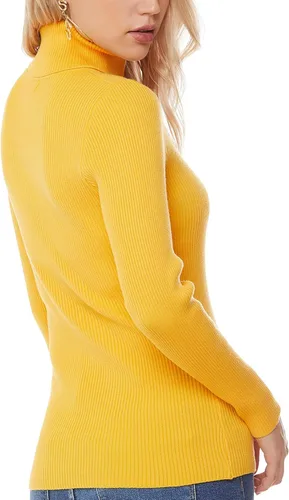 Vista 2 de nine bull Suéter de punto de cuello alto elástico básico sólido para mujer