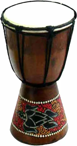 Vista 25 de Djembe decorativo de novedad de 6" de alto x 4" de ancho en la parte superior (Abstracto, 15.2 cm)
