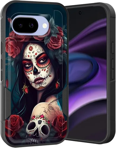 Vista 213 de Funda para Pixel 6A, Híbrida de Doble Capa de Servicio Pesado Resistente a Prueba de Golpes PC Duro + Funda Protectora de Silicona Suave para Google