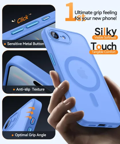 Vista 159 de CANSHN Funda magnética compatible con iPhone Air (6.5 pulgadas), mejorada [protección completa de la cámara] [compatible con Magsafe]