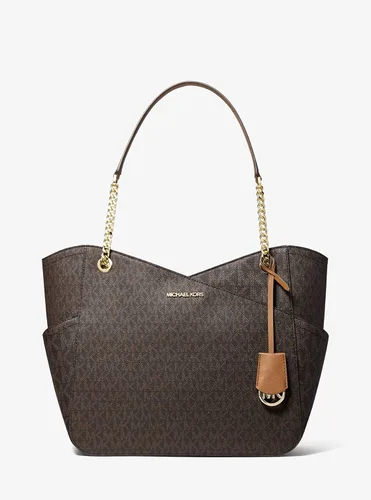 Vista 8 de Michael Kors Jet Set - bolsa de hombro para viaje con cadena grande, cartera triple Michael Kors Jet Set.