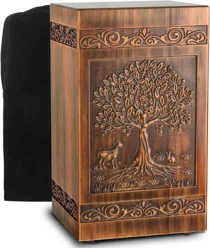 Vista 9 de Urna de madera para cenizas hombre adulto mujer, urnas de cremación para cenizas humanas hombres adultos mujeres, urnas decorativas de entierro