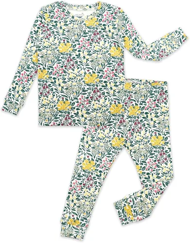 Vista 26 de moimoln 6M-8Y Pijama floral para bebé y niña pequeña, suave, modal, algodón, transpirable, ajustado, manga larga, conjunto de ropa de dormir A_baya
