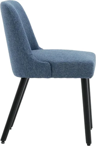 Vista 4 de MINCETA Dining Chair,Morden Upholstered Kitchen Chair with Wood-Leg for Kitchen,Set of 2,Performance Fabric in Navy