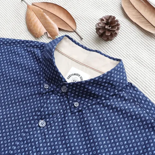 Vista 2 de Dubinik - Camisas de manga corta para hombres, material 100% de algodón, diseños a cuadros, estilo informal, con botones y bolsillo