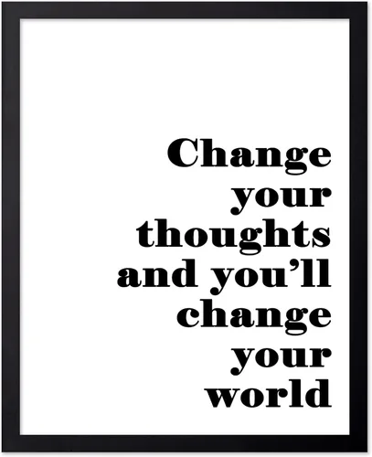 Vista 53 de Poster Master Póster tipográfico – Impresión de cita – Cambia tus pensamientos, cambia tu mundo, inspirador, motivacional – Regalo para familia