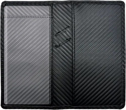 Vista 31 de Sanlykate Funda de libro de cheques de cuero para hombres y mujeres, estuche de libro de cheques con bloqueo RFID con tarjetero y divisor gratuito