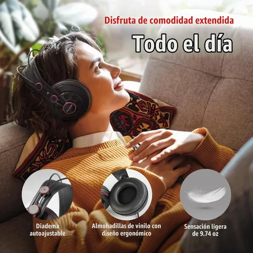 Vista 3 de Superlux HD 681 Dynamic semi-abierto – audífonos. For musicians, gamers and home-studio creators; 50mm neodymium drivers, wide 10Hz–30kHz response