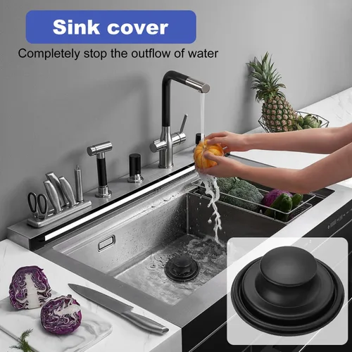 Vista 3 de Colador de drenaje para fregadero de cocina, paquete de 3 tapones de acero inoxidable, cesta de drenaje antiobstrucción para fregadero de cocina