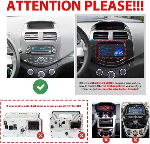 Vista 2 de Para Chevrolet Spark 2010-2014 Car CarPlay Android Navegación Automática Estéreo GPS Radio Reverse Cámara Pantalla 9 "IPS Pantalla Táctil Headunit