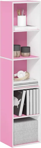 Vista 97 de Furinno PASIR - Estantería de libros de 2 niveles, estantería moderna de 9 x 12 x 21, estanterías abiertas para sala de estar, dormitorio, oficina