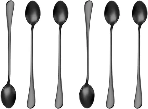 Vista 10 de Wesdxc56 Demitasse - Cucharas de café expreso, mini cuchara de café, cucharas pequeñas de acero inoxidable de 4.7 pulgadas para postre, juego de 6