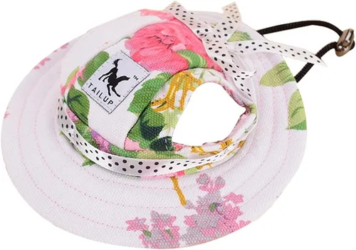 Vista 8 de Gorra pequeña de princesa para mascotas, para exteriores, para perro, gato, ocio, protección solar, visera de protección solar, para verano