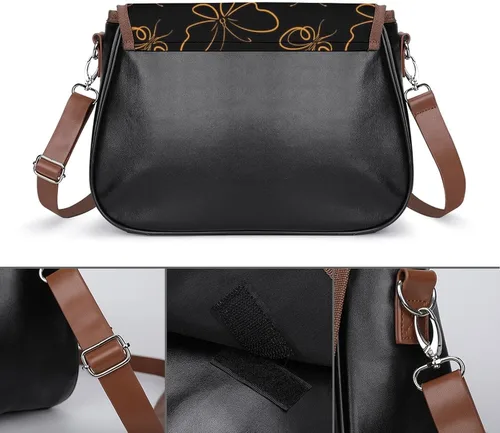 Vista 3 de MZERSE Bolsos cruzados pequeños para mujer, monederos con solapa, bolso de hombro de piel sintética con correa ajustable