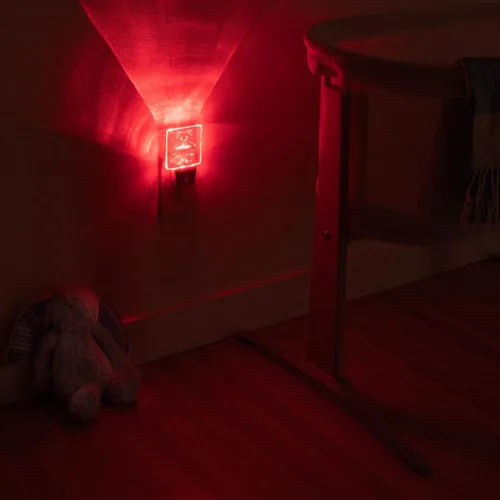 Vista 2 de Spectra479 - Luz nocturna LED roja tenue para dormitorios y baños [paquete de 2] - BioRhythm Safe - (Teddy Bear)