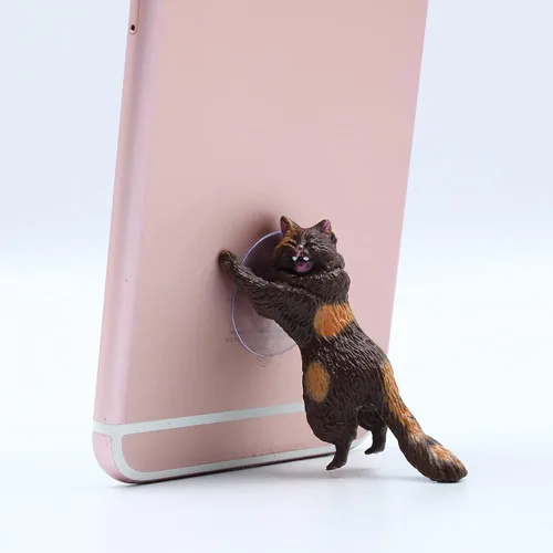 Vista 5 de Soporte para teléfono inteligente para gatos, lindo soporte para teléfono celular, lindo soporte de resina para teléfono celular, tableta