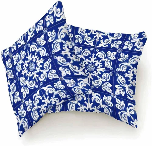 Vista 5 de Fundas de almohada, patrón étnico azul, fundas de almohada para dormitorio, sala de estar, paquete de 2
