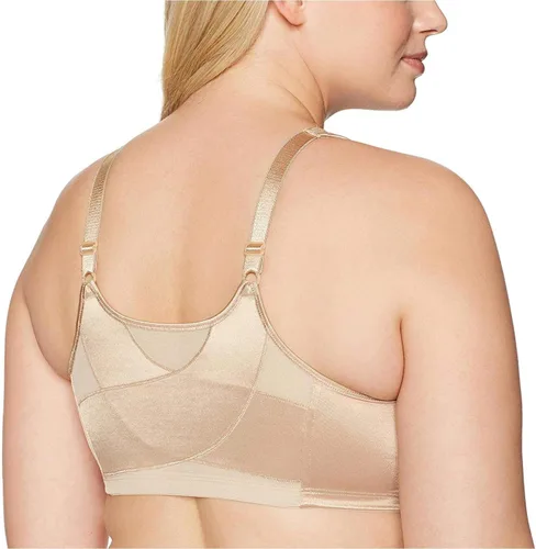 Vista 2 de PLAYTEX Brasier inalámbrico para mujer, sujetadores de talla grande de 18 horas disponibles, cierre frontal, soporte extra para la espalda, E525