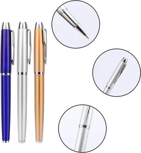 Vista 3 de Bolígrafo de regalo, bolígrafo de gel, relleno de tinta, hermoso y generoso, adecuado para regalos para hombres y mujeres, profesionales, azul