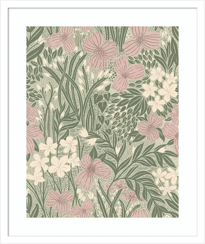 Vista 19 de Amanti Art Katie Oshea - Lienzo decorativo para pared, diseño de campo de flores, verde claro, 24 x 20 pulgadas, arte de pared de flores, decoración
