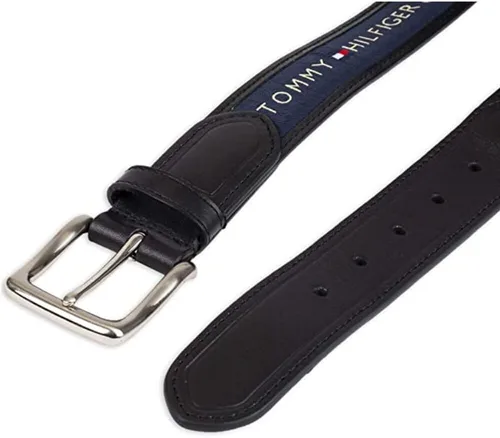 Vista 3 de Tommy Hilfiger mens Fabric Inlay Casual Belt With Classic Harness Buckle
