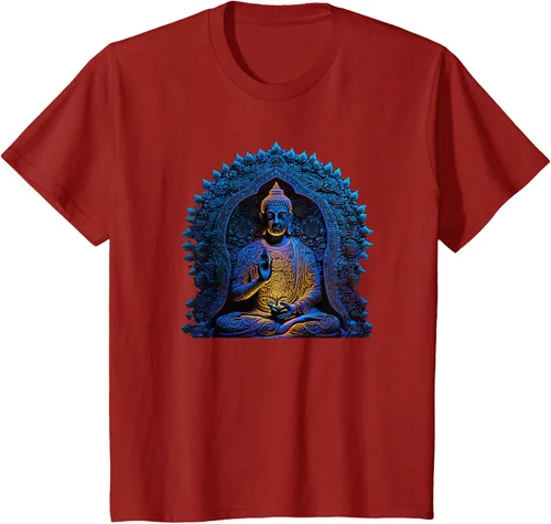 Vista 48 de Estatua de Buda Yoga Budismo Zen Buddhism Meditation T-Shirt Negro