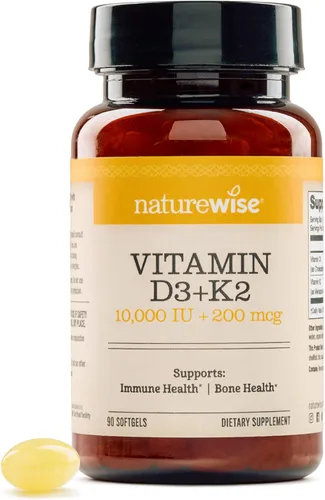 Vista 26 de NatureWise Vitamina D3 1000UI + K2 (MK7) 100mcg con aceite de coco orgánico extra virgen - Apoya la absorción de calcio, la salud ósea e inmune