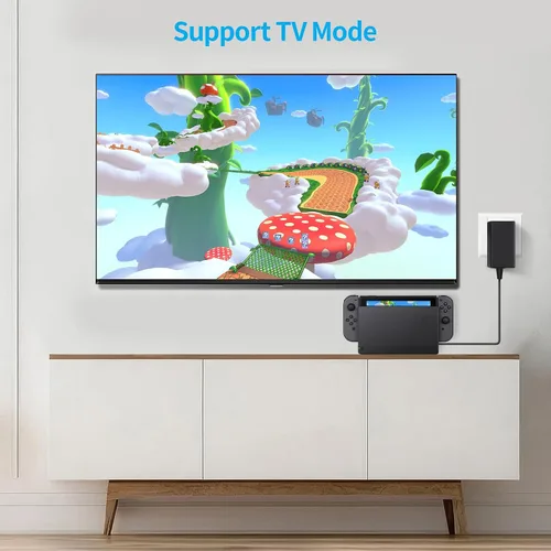 Vista 5 de Cargador de interruptor – Carga en total menos de 2H – Adaptador de corriente USB C de 15 V 2.6 A de carga rápida con módulo IC mejorado, cable de 5