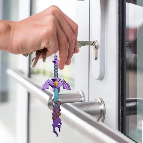 Vista 7 de MEETCUTE Decayed MasterSword - Llavero de espada genial para hombres y mujeres Legend of Zeld the Tears Kingdom MasterSword - Llavero para cosplay