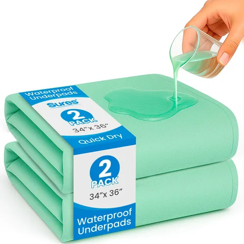Vista 11 de Vive - Protector de colchón para incontinencia urinaria, lavable, nocturno, resistente, impermeable, reutilizable, para mantener la cama seca