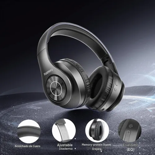 Vista 4 de TUINYO Audífonos Bluetooth negros