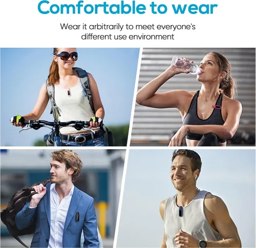 Vista 4 de Paquete de 3 clips para Fitbit Luxe, soporte de clip compatible con Fitbit Luxe, negro + verde azulado + rosa suave