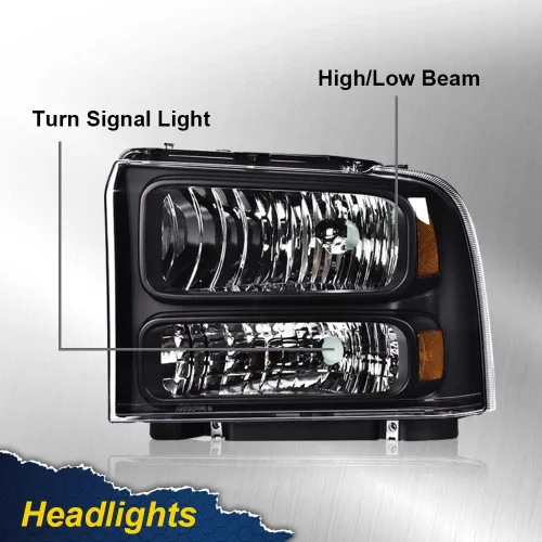 Vista 2 de CHEDA Conjunto de faros, compatible con Ford F250 F350 F450 F550 Super Duty 1999 2001 2002 2003 2004