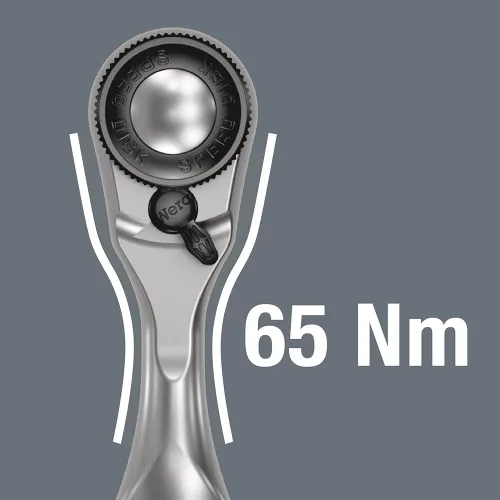 Vista 3 de WERA 05003793001 8008 A Zyklop Mini 3 Trinquete con 1/4" Drive, 1/4" x 3.425 in